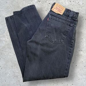 Vintage Levi’s 550 Relaxed Fit Tapered Leg Jeans 33x32 Black Faded Men’s Denim